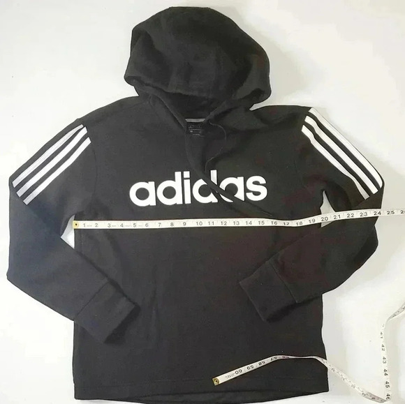 Adidas Hooded Sweetshirt Original Black& white with  Graphic sz M - Picture 3 of 7